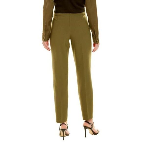 New hugo Boss | Tiluna Side-Zip 2 Slim-Leg Ponte Cropped Trousers in Green - Picture 2 of 9